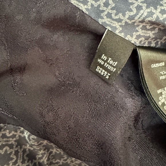 Ted Baker Navy Blue Blazer Jacket with Floral Lining Size 1 (USA 4) - Picture 4 of 9